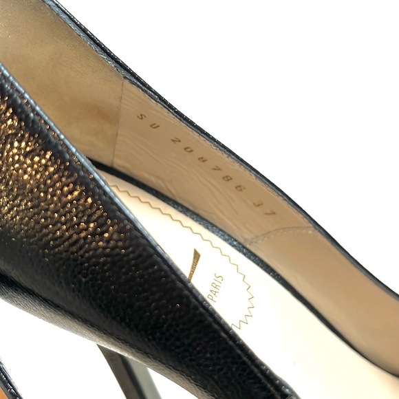 YSL Tribtoo Black-Embossed Leather Platform Pumps - Picture 11 of 11